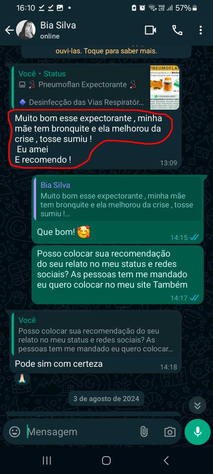 testemunho do whatsapp 2
